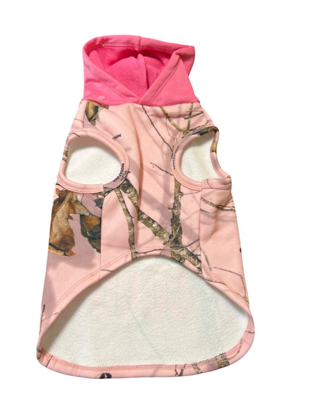 Pink Mossy Oak Dog Hoodie I Make Camo Look Good Fleece Size M - Picture 3 of 4